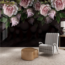 beibehang rose wall paper European minimalist bedroom living room TV backdrop KTV abstract flowers mural wallpaper 2024 - buy cheap