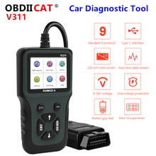 Obdiicat-leitor de código automático v311, obd2, ferramenta de diagnóstico portátil com retroiluminação em 4 idiomas, tela lcd colorida 2024 - compre barato