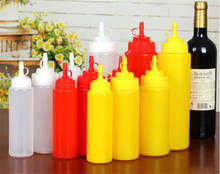 Botella de plástico para salsa, tarro de almacenamiento de aceite de oliva para salsa, ensalada, tomate y mermelada, 4 unidades 2024 - compra barato