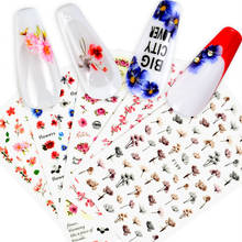 5 шт./компл. 3D цветок слайдер на ногти буквы наклейки Фламинго Дизайн Клей маникюр Советы украшения для ногтей 2024 - купить недорого