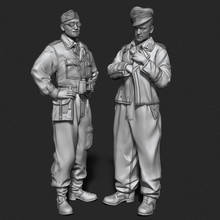 1/35 Resin Model figure GK Soldier Officers with Camo-Overall Set Military theme of WWII Unassembled and unpainted kit 2024 - buy cheap