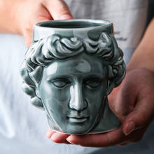 580ml Ceramic David Head Mug Large-capacity Ancient Greek Apollo Sculpture Cup Office Personalized Coffee Cup Desktop Decoration 2024 - buy cheap