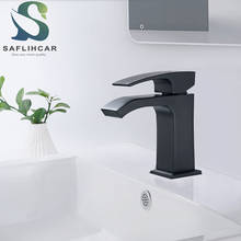 Black Basin Faucet Single Hole Single Handle Deck Installation  Bathroom Sink Faucet Hot and Cold Water Basin Sink Faucet 2024 - buy cheap