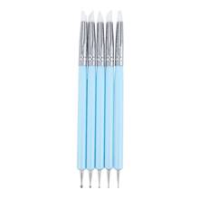 5 X 2 Way Ball Styluses Dotting Tool Silicone Color Shaper Brushes Pen for Polymer Clay Pottery Modeling Sculpture Nail Art 2024 - buy cheap