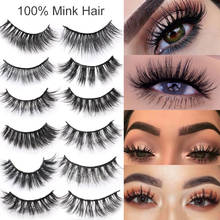 1 Pair of 3D Mink Eyelashes Fluffy Eyelashes Natural Long False Eyelashes Thick False Eyelashes Eye Lashes Mink Eyelashes 2024 - buy cheap