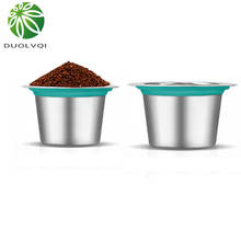 Cápsulas de café reutilizables para Nespresso, taza de filtro de café recargable de acero inoxidable, gotero, práctico 2024 - compra barato