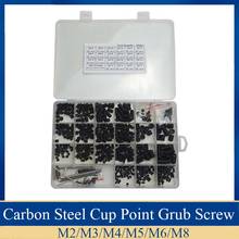 666pcs/Set 12.9 Carbon Steel Screw Cup Point Grub Screw M2 M3 M4 M5 M6 M8 Hex Socket Set Screws Hexagon Headless Set Screw Grade 2024 - buy cheap