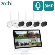 Zoohi 3MP Pan Tilt Audio Wifi Camera 15-Inch Monitor NVR Kit Wireless Surveillance Video System Home Outdoor Security Camera Set 2024 - buy cheap