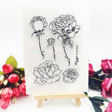 10*14CM Hot selling Rose alphabet transparent clear stamp / silicone seal roller stamp DIY scrapbook album / card production 2024 - buy cheap