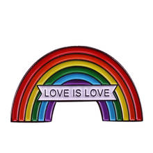 Rainbow Love Is Love Enamel Pin LGBT support Badge homosexual discrimination Brooch positive & supportive Jewelry 2024 - buy cheap