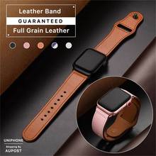 Genuine Leather Strap for Apple Watch Band 38mm 40mm 42mm 44mm iwatch Series SE 6 5 4 3 2 1 for apple watch band luxury 2024 - buy cheap