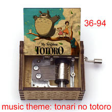 Tonari no totoro-caixa de música, mais novo design, impresso à mão, caixa de madeira musical, presente para garotas de família, ano novo, presente de aniversário 2024 - compre barato