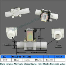 Válvula solenoide de plástico para máquina de lavar, 1/2 ", macho para macho, normalmente fechado, entrada de água, dispensador magnético para máquina de lavar roupa, água pneumática 2024 - compre barato