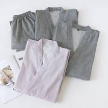 Traditional Japanese Kimono Women Pajamas Set Pure Cotton Spring Summer Breathable Comfy Sleepwear Yukata Top Trousers Suit 2024 - buy cheap