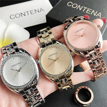 Reloj de lujo para mujer, pulsera de cuarzo, de acero inoxidable, de negocios 2024 - compra barato