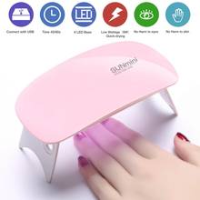 6 w UV/LED Lamp Mini Portable Nail Dryer USB Cable for the Gift Domestic Use Nail Polish Gel Dryer USB lamp Manicure Phototherap 2024 - buy cheap