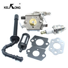 KELKONG-carburador para motosierra STIHL MS250 MS230 MS210 025 023 021, junta, tubo de manguera de combustible, filtro, bujía, piezas de repuesto 2024 - compra barato