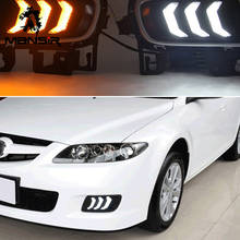 LED Daytime Running Light For Mazda 6 2005 2006 2007 2008 Yellow Turn Signal Night Blue Car Headlight DRL Fog Lamp Daylights 2024 - buy cheap