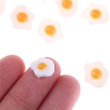 10PCS Flatback Resin Cabochons Kawaii Simulation Food Poached Eggs DIY 1:12 Doll house Miniature Decoration Resin Crafts 2024 - buy cheap