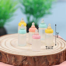 6 peças garrafa de leite em miniatura para casa de bonecas 1:12 miniatura para garrafa de bebê modelo boneca acessórios de decoração para casa 2024 - compre barato