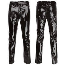 Pantalones vaqueros de piel sintética de PVC para hombre, pantalón brillante, Sexy, para actuaciones en club nocturno, cantantes y bailarinas, talla grande, novedad 2024 - compra barato