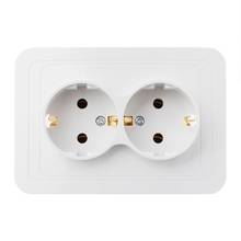 220V 16A EU Plug Double Ground Socket Household Industrial Power Outlet Wall Socket 118x80mm 2024 - buy cheap
