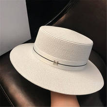 Летняя Панама шляпа от солнца женская соломенная шляпа-федора шляпа мужская шляпа и шляпа-федора шляпа от солнца универсальные шляпа 2024 - купить недорого