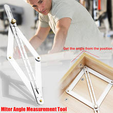 Divisor de ángulo de aleación de aluminio, regla de inglete, herramienta de medición multiángulo, plantilla de regla de ángulo Universal para suelos de carpintería J8 2024 - compra barato