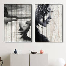 Abstract Woman Modern Street Art  Portrait Canvas Painting on The Wall Art Posters and Prints Wall Art Pictures for Living Room 2024 - buy cheap