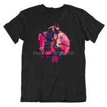Camiseta samurai de algodão, camiseta japonesa gráfica de manga curta, estampa dtg, camiseta de algodão respirável para homens, camiseta harajuku streetwear 2024 - compre barato