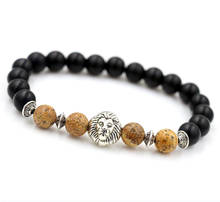 Men Beads Bracelets Natural Stone Lion Leopard Bracelet For Couples Charm Yoga Chakra Bracelets For Women Jewelry bileklik 2024 - buy cheap