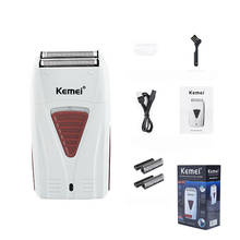 Kemei 3382 Barber Finish Electric Shaver for Men USB Cordless Rechargeable Beard Razor Reciprocating Foil Mesh Shaving Machine 2024 - buy cheap