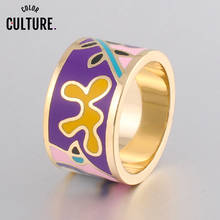 Модные фиолетовые большие кольца для женщин 2020 керамическое кольцо средний палец эмаль шарф кольцо ювелирные изделия акции 2024 - купить недорого
