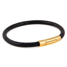 stingray bracelet Leather Stainless Bracelets Women Luxury  Leather Stingray Bracelet For Men Jewelry 2024 - buy cheap
