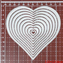 Metal Cutting Dies Heart Shape Layer Frame 2021 New Crafts Die Mold Stencil For DIY Scrapbooking Paper/photo Cards Embossing Die 2024 - buy cheap