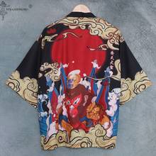 Japanese kimono Cardigan Men Haori Yukata blouse Male Samurai Costume Clothing Kimono Woman Mens Kimono Shirt Yukata Haori 2024 - buy cheap
