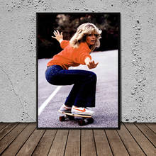 Картина на холсте Farrah Fawcett, плакаты и принты на скейтборде, настенные художественные картины для гостиной, дивана без рамки 2024 - купить недорого