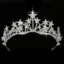 Crown HADIYANA Star Shape Romance Women Wedding Bride Hair Accessories Princess Rhinestone Tiara Hair Jewelry BCY8904 Diadema 2024 - buy cheap