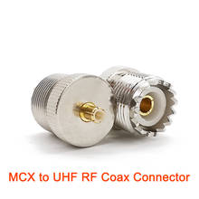 1Pcs 50ohm MCX to UHF RF Coax Connector PL259 SO239 Female Plug to MCX Male Jack Straight Pin Adapter for RADIO Antenna TV-Tuner 2024 - buy cheap