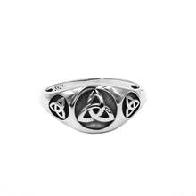 Модные S925 стерлингового серебра кельтский кольцо сапфира ирландское Стиль норвежский викинг серебряное обручальное кольцо для женщин и девочек SWR0944A 2024 - купить недорого