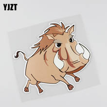 YJZT-calcomanía de dibujos animados de jabalí salvaje para coche, interesante Animal, 14,5 cm x 13,8 cm, 13B-0102 2024 - compra barato