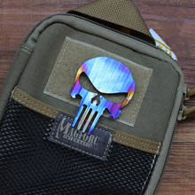 Titanium Alloy Punisher Patch Tactical Military Metal 3D Skull Devil Death Badge Stickers For Clothes Backpack DIY Decoration 2024 - buy cheap