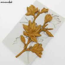 Minsunbak molde de silicone com flor de lótus, forma para chocolate molde de fondant em silicone acessórios de decoração de bolos acessórios de cozinha 2024 - compre barato