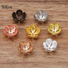 BoYuTe (200 Pieces/Lot) 13*5MM Metal Brass Stamping Flower Bead Caps Diy Hand Made Jewelry Materials Wholesale 2024 - buy cheap