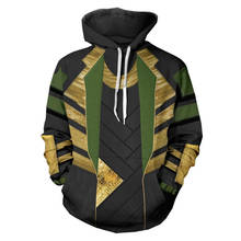 Loki Cosplay Hoodie Adult Men's Winter Autumn Jacket Coat Hoodie 3D Printed Sweatshirt Green Loki Hoodie 2024 - buy cheap