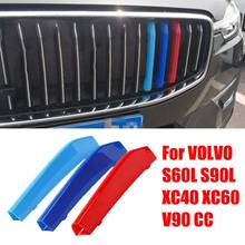 3Pcs Car Front Grille Bar Cover Decal Stripe Clip Fit for VOLVO S60L S90L XC40 XC60 XC90 XC70 V90 CC S90 S60 S40 V60 Accessories 2024 - buy cheap