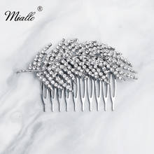 Miallo Silver Color Leaves Crystal Wedding Hair Comb Clips Bridal Hairpins Hair Jewelry Accessories for Women Headpieces 2024 - buy cheap