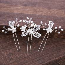3pcs/set Wedding Hairpins Bridal Pearl Flower Crystal Hair Pins Bridesmaid Gift Hairdressing metal women girl hair Accessories 2024 - buy cheap