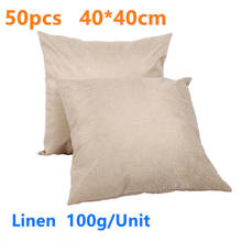 40×40cm Linen Sublimation Blank Pillow Case Cushion Cover Blanks for DIY Gift Heat Press Printing Transfer (50pcs/pack) 2024 - buy cheap