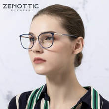 ZENOTTIC Cat Eye Glasses Frames For Women Anti Blue Light Computer Glasses Myopia Optical Glasses Designer Prescription Eyewear 2024 - buy cheap